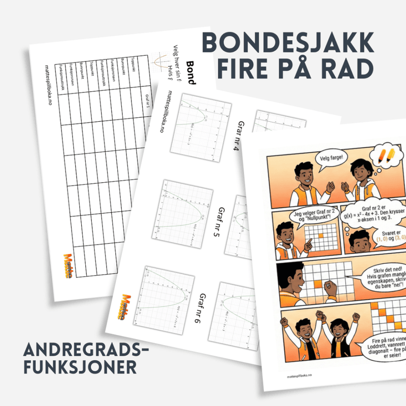 Bondesjakk |  Andregradsfunksjoner | Les grafen