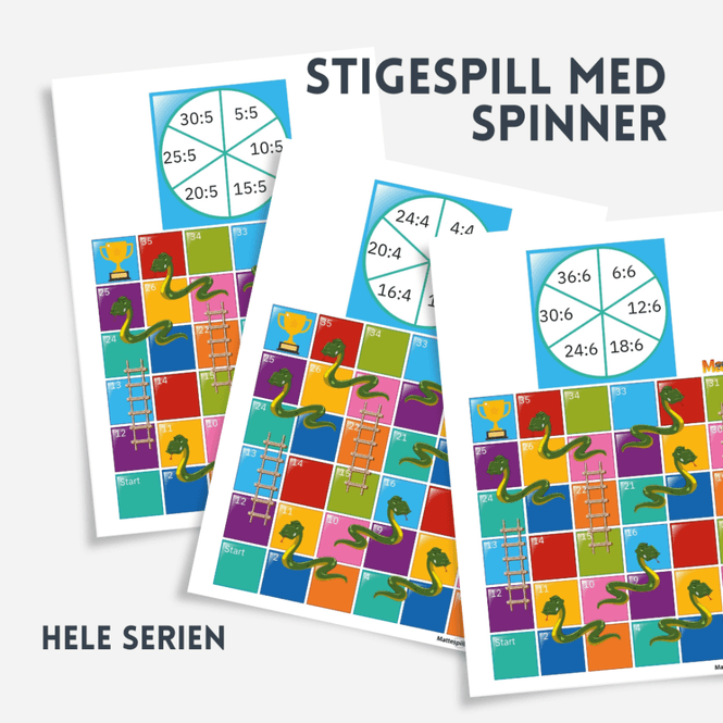 Hovedbilde Stigespill med spinner- hele serien