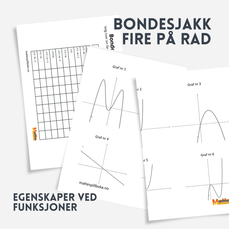 Bondesjakk |  Polynomfunksjoner og lineære funksjoner | Se egenskaper ved  grafen