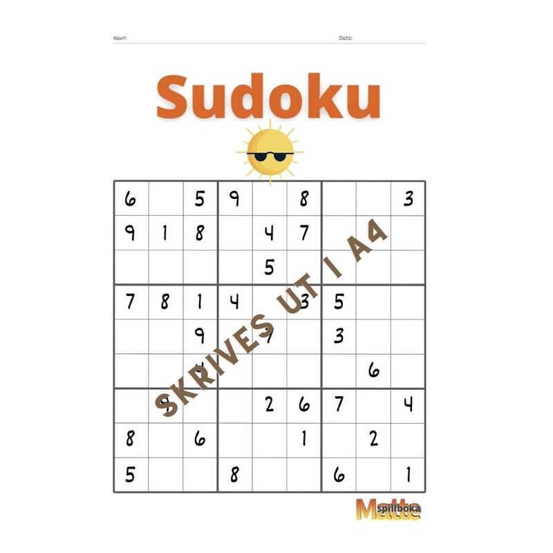 Sudoku med sommermotiv