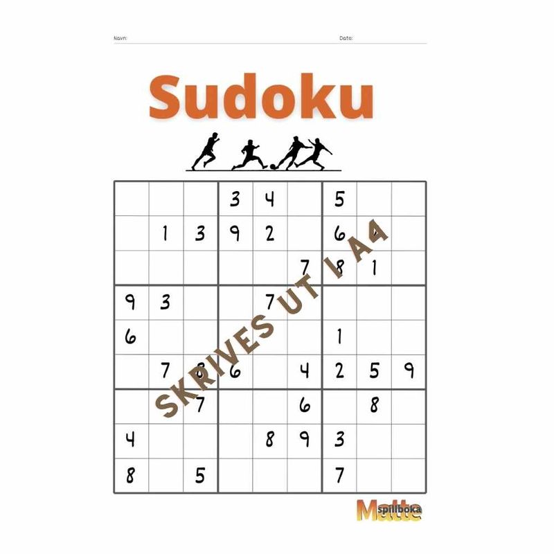 Sudoku med fotballmotiv